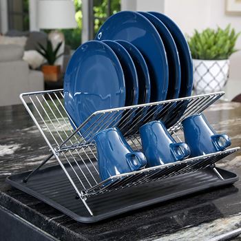 Obrázek Nerezový odkapávač na nádobí s tácem