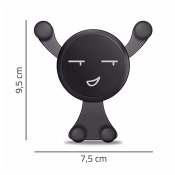 Obrázek Gravitační držák na mobil do auta do ventilace smajlík