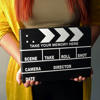 Obrázek z Zážitkový deník/fotoalbum filmová klapka + kreativní sada samolepek 