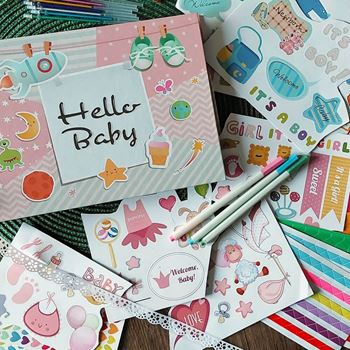 Obrázek z Zážitkový deník/dětské fotoalbum + kreativní sada samolepek 