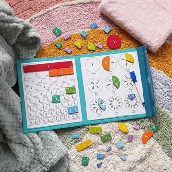 Obrázek z Magnetický pracovní sešit - počítáme zlomky 