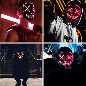 Obrázek z Děsivá svítící maska - červená 
