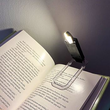 Obrázek Skládací LED lampička na čtení s klipem