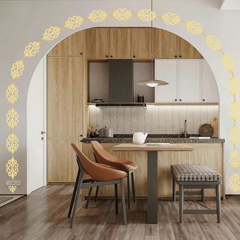 Obrázek z Zrcadlové samolepky ornamenty 10 ks - zlaté 