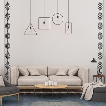 Obrázek z Zrcadlové samolepky ornamenty 10 ks - černé 
