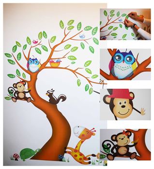 Obrázek z Dětské samolepky na zeď - zvířátka 