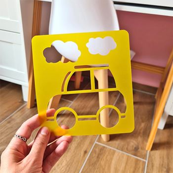 Obrázek z Šablony na malování 6 ks - dopravní prostředky 