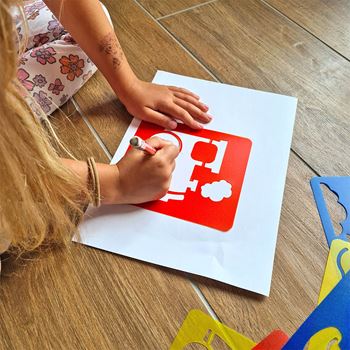 Obrázek z Šablony na malování 6 ks - dopravní prostředky 