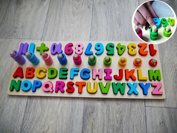 Obrázek z Dřevěná abeceda s čísly 