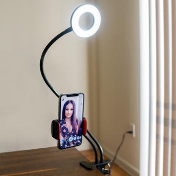 Obrázek z Selfie držák na telefon s LED přisvícením 
