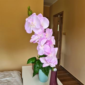Obrázek Umělé květiny orchidej - světle fialová