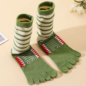 Obrázek z Dětské prstové ponožky - vel. 19-24 cm - krokodýl 