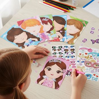 Obrázek z Dětské samolepky - princezny 6 ks 