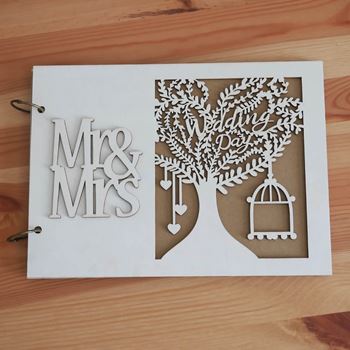 Obrázek Dřevěná svatební kniha hostů