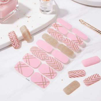 Obrázek z Samolepky na nehty - růžovo zlaté 