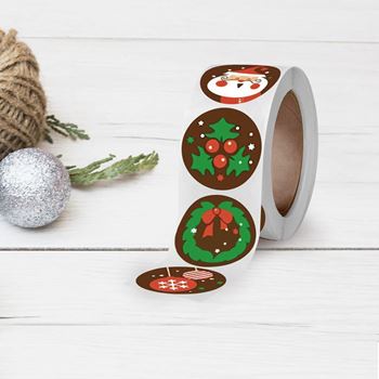 Obrázek z Vánoční samolepky 500 ks  - vánoční nálada 