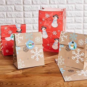 Obrázek z Vánoční samolepky 500 ks  - veselí sněhuláci 