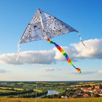 Obrázek z Létající drak k vybarvení - motýlci 