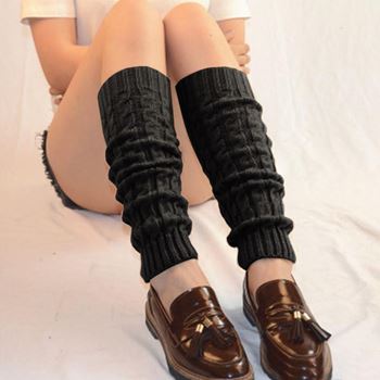 Obrázek z Hřejivé návleky na nohy - černé 