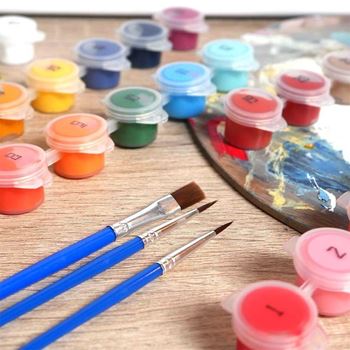 Obrázek z Dárková sada na malování - plátno 50x40 cm, sada barev a štětce 