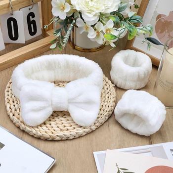 Obrázek z Sada náramků a čelenky na mytí obličeje 