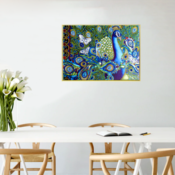 Obrázek z Diamantové malování deluxe - páv 