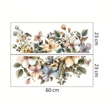 Obrázek Květinová nástěnná samolepka