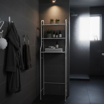 Obrázek z Policový regál nad toaletu - bílý 