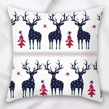 Obrázek z Vánoční potah na polštářek 40x40 cm - jeleni 