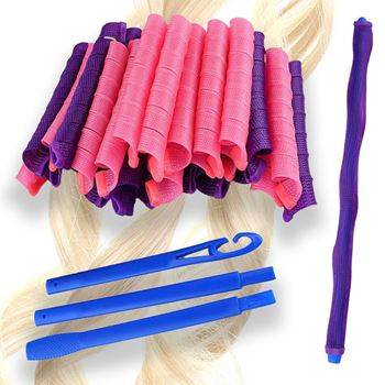 Obrázek z Spirálové natáčky s háčkem, 50 cm - 20 ks 