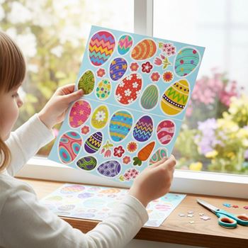 Obrázek z Velikonoční samolepky na okno 35 ks 