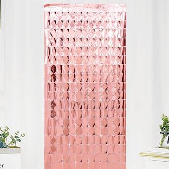 Obrázek z Párty závěs obdélníky - růžovo-zlatý 