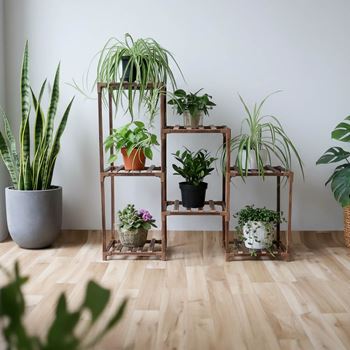 Obrázek z Dřevěný stojan na květiny 