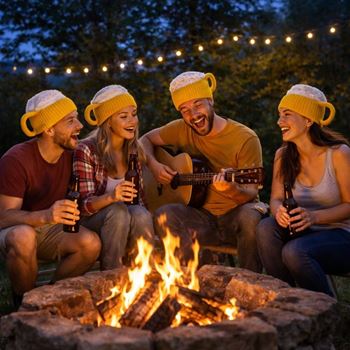 Obrázek z Pletená čepice - půllitr s uchem 