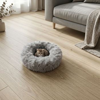 Obrázek z Chlupatý pelíšek pro kočky, průměr 40 cm 