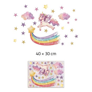 Obrázek Dětská samolepka na okno - jednorožec