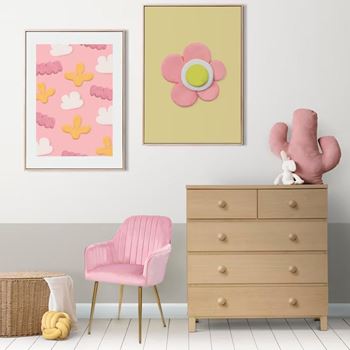 Obrázek z Dětská polstrovaná růžová židlička/křesílko 