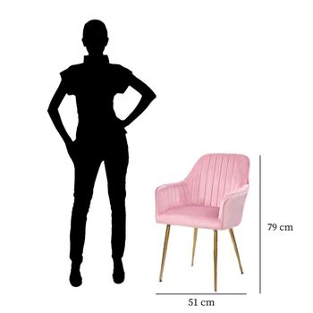 Obrázek z Dětská polstrovaná růžová židlička/křesílko 