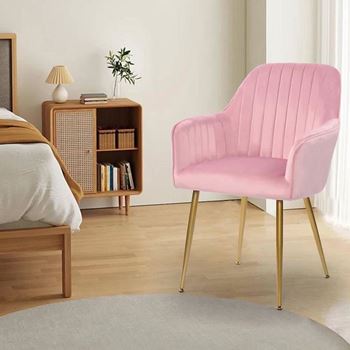 Obrázek z Dětská polstrovaná růžová židlička/křesílko 