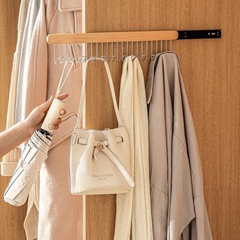 Obrázek Výsuvný věšák do skříně, 8 háčků