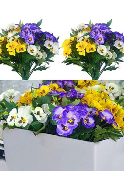 Obrázek Svazek umělých macešek - bílé