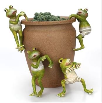 Obrázek Závěsné žabky na květináč 4 ks