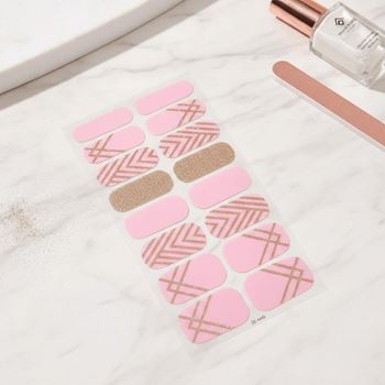 Obrázek Samolepky na nehty - růžovo zlaté