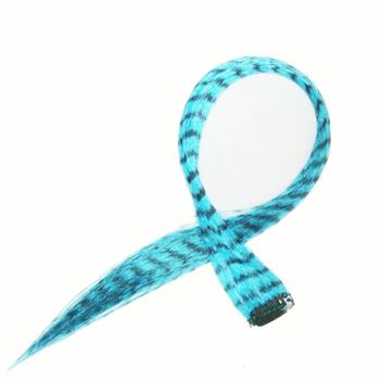 Obrázek Barevný clip in pramínek 45 cm, mývalí ocas - modrý