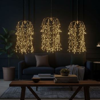 Obrázek LED závěsná světýlka s vrbovými větvičkami a USB napájením