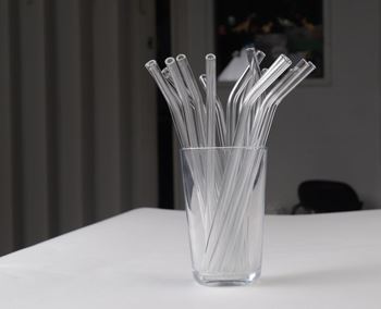 Obrázek z Zahnuté skleněné brčko 