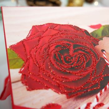 Obrázek z Dárková krabička 15 cm - valentýnská růže 