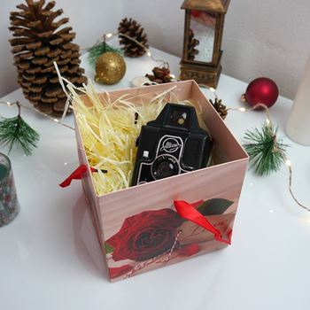 Obrázek z Dárková krabička 15 cm - valentýnská růže 