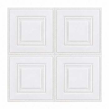 Obrázek 3D tapeta, 70x70 cm - kazetový bílý obklad