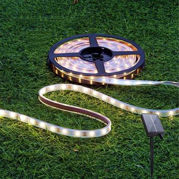 Obrázek z Solární LED páska 3 m - teplá bílá 